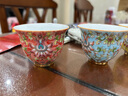 容山堂陶瓷金丝珐琅彩绘盖碗茶杯大小号家用泡茶品茗杯主人杯茶盏茶具 金丝珐琅彩茶杯-万花碗杯 实拍图