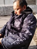 木子胜（MUZISHENG）中长款棉大衣男加绒加厚工地干活劳保棉服冷库防寒服棉衣迷彩大衣 黑忙中长款棉衣带帽子 2XL 建议100-135斤 实拍图