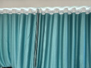金蝉 窗帘免打孔成品高遮光窗帘卧室客厅伸缩杆简易窗帘整套隔断门帘 蓝绿【赠伸缩杆】 适用2.6-3.1m窗帘2.5*2.4两片 实拍图
