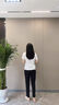 品彩（PinCai）休闲裤女高腰垂感单粒扣西装裤通勤简约直筒裤P143K2014 实拍图