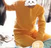 猫人（MiiOW）儿童保暖内衣套装羊绒蚕丝抗菌防螨男童女童包领中大童秋衣秋裤 浅杏【羊绒蚕丝 10A抑菌】 130 建议身高120-130cm 实拍图