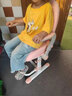 彩虹宝贝 儿童学习椅中小学生家用写字椅可调节手摇升降靠背座椅追背椅 追背椅+扶手+头枕-粉【专利款】 学习椅6-18岁儿童书桌椅 实拍图