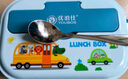 优泊仕316L不锈钢小学生饭盒专用儿童分格餐盘带盖食堂餐盒食品级便当盒 316小号二格兰迪蓝+提包+勺筷 实拍图