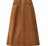 无印良品（MUJI）女式 木棉混 灯芯绒 A字裙 中长款半身裙子女款 BE11CC3A 深棕色 XL 165/74A 晒单实拍图
