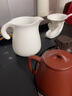 钰铨龙门 冰种玉瓷素烧润白公道杯 白瓷茶海带手柄防烫功夫茶具陶瓷分茶器 冰种素烧手柄公道杯（约250ml) 实拍图
