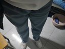 栢斐荻（BYPHYTEE）直筒牛仔长裤男宽松休闲浅色ins港风男生裤子潮秋冬学生九分裤 R1021加绒浅蓝 XXXL 实拍图