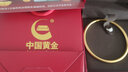 中国黄金（CHINA GOLD）古法实心传承黄金手镯女足金999素圈金镯子送女友老婆生日礼物 金重约10.2g 60# 实拍图