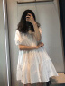 衣典零一（LEDIALYI）法式甜美泡泡袖衬衫连衣裙2024夏季新款韩版宽松小个子娃娃裙夏天 白色 S（建议100斤内） 晒单实拍图