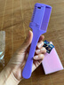 诺普斯加厚削发梳家用理发美发剪刀打薄削发成人神器梳子刘海工具削发刀 紫色削发梳+10刀片+海绵 实拍图