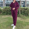 邦奥瑞达中老年运动套装女春秋款运动装妈妈外套中年妇女休闲运动服三件套 9912暗紫 XL（建议105-118斤） 实拍图