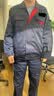 王泽永乐 工作服套装男女劳保服春秋季工装上衣夏季短袖工地车间工装定制 无反光条藏蓝色 春秋长袖套装 175/XL 实拍图