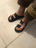 卡帝乐鳄鱼拖鞋男士休闲拖鞋浴室家居一字拖百搭凉拖鞋子 男 1492 黑红 41 实拍图
