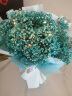 艾斯维娜520情人节鲜花速递满天星玫瑰花束送女友生日礼物全国同城配送 蓝色满天星花束-简约风 实拍图