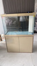 森森（SUNSUN）鱼缸水族箱含鱼缸过滤器灯大型金鱼缸 宝马灰 时尚款1米长34.6cm宽底滤 带棉+滤材 实拍图