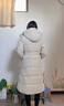 鸭鸭羽绒服女中长款2023年秋冬过膝加厚白鸭绒收腰修身 米白色 S  实拍图