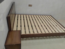 洛亚妮【24H云仓闪发】实木床100％纯实木1.5米单人床原木风主卧双人床 胡桃色床+10cm床垫+床头柜1 1.5米*2米 实拍图