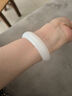 饰玉轩 玉手镯女款天然A货阿富汗羊脂白镯子送妈妈送女友感恩节礼物 （54-55）【适合85-100斤】 实拍图