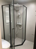 东鹏钻石型淋浴房浴室隔断卫生间干湿分离玻璃淋浴隔断洗澡间隔断浴屏 枪灰 900*1000*2000 升级1.0壁厚不锈钢+隐藏一体轴 实拍图