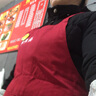 纯棉围裙定制logo印字全棉布料加厚耐磨定做奶茶店高级厨师工作服女男士时尚夏天厨房家用做饭围腰 宽带酒红色 实拍图