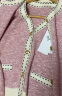 太平鸟粉色气质小香风针织开衫女2024春装新款本命年撞色开衫背心套装女 粉色 M 晒单实拍图