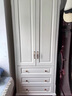 艾薇卡美式复古实木衣柜白色现代简约对开门3456门带抽屉顶柜卧室大衣橱 两门衣柜 象牙白 实拍图
