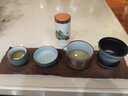 领艺旅行茶具套装便携式功夫陶瓷家用套餐车载旅游快客杯 灵枢旅行1壶2杯(青绿) 实拍图
