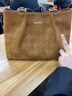 CLEVER & KETCH包包女包单肩包2025通勤托特包大容量女士手提包生日礼物送女友 棕色 实拍图