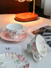 物取（WOOCH）甜蜜结婚礼物咖啡杯碟盒装轻奢高级陶瓷乔迁新居情侣生日送人一对 甜蜜杯碟对杯-粉黛+水彩+白礼盒 实拍图