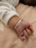 中国黄金（CHINA GOLD）宝宝银手镯婴儿款儿童足银999镯子一对小孩满月百天新生儿礼盒 约20克一对【刻字/代写贺卡】 实拍图