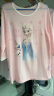 迪士尼Disney冰雪奇缘儿童睡衣女孩夏季薄款爱莎公主女童莫代尔中袖家居服套装 粉色 120  晒单实拍图