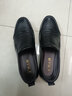 老人头男鞋2025秋冬季新款真皮透气休闲皮鞋男轻便一脚蹬驾车鞋男 单鞋款-黑色 42 实拍图