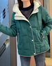 娜尔思（NAERSI）可拆卸连帽短款白鸭绒保暖羽绒服外套女秋冬新款 中绿色 2XL 实拍图