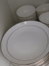 瓷秀源盘子菜盘家用骨瓷餐具组合陶瓷简约深盘饭盘套装金边碟子餐盘 饭盘6个装 7.5英寸 实拍图
