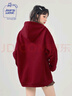 JEANSWEST CLUB真维斯加绒连帽开衫卫衣女潮牌外套秋冬季休闲时尚百搭运动帽衫 实拍图