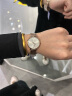 雷诺手表 简约石英女士手表轻巧钢带知性腕表 玫金色 实拍图