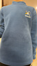 真维斯男童保暖内衣儿童加绒打底衫冬季学生校服神器青少年中大童冬装 海军蓝 J飞行宇航X 140 实拍图