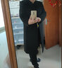 Mr.baidis2025高级感羊毛大衣男士秋冬过膝长款风衣中长款加厚呢子大衣外套 2051斜插袋过膝黑色丨加棉加厚 厚款 衣长105-112CM 3XL /适合体重160-180斤 实拍图
