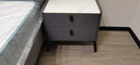 慕朗迪轻奢岩板简易床头柜卧室极窄床边柜子小型全实木夹缝床前柜 【整装发货】深灰色 全实木 正面50cm 侧40cm 高48cm 实拍图