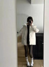 雪莱琼斯（Shelley Jones）白鸭绒羽绒服男冬季新款保暖加厚连帽羽绒衣日系潮牌宽松休闲外套 卡其色 XL 实拍图