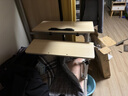 鱼跃星空床上电脑桌可升降360°旋转书桌懒人桌宿舍办公学习卧室 白枫木【可升降翻转】【键盘托】 【注意：需安装在床沿上】 实拍图
