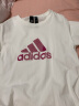 阿迪达斯 （adidas） 短袖女 2024夏新款运动服潮流休闲体恤上衣透气半袖圆领T恤女 HF0035/粉色/渐变logo/主图款 L 实拍图