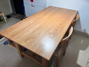 源氏木语实木餐桌大尺寸(橡木)1.8米一桌2椅1凳(椅子烟栗棕*2+长条凳*1 实拍图