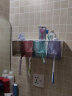 JAJALIN 牙刷架子免打孔壁挂式 防尘刷牙杯套装牙刷架 四口之家 实拍图