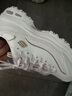 斯凯奇（Skechers）女鞋厚底增高老爹鞋百搭休闲鞋耐磨透气运动鞋女 WTRG白/金 36 实拍图