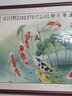 迅典九鱼图客厅装饰画餐厅酒店国画风水画挂画书房字画沙发背景墙壁画 连年有余【A款】 实木带框63*123厘米 实拍图