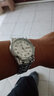 上海全自动机械表韩版时尚薄款双日历中老年夜光防水商务手表男士 瑞士精美腕表保十年--白面银带 实拍图