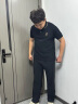 啄木鸟冰丝裤子男夏季薄款弹力速干高档休闲裤男大码透气户外运动直筒裤 黑色直筒+灰色直筒【2条装】 XL 【115-135斤】 实拍图