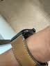 istrap适用苹果手表表带疯马牛皮Apple Watch Ultra4/3/2手表带S12/11/10/9/8/7/6/SE真皮表链iWatch男士 深棕色【黑色配件 44/45/46MM表盘【适用 实拍图