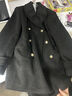 VEGA CHANG【精英衣橱】毛呢外套女2025秋冬新款复古简约翻领双排扣西装 玛瑙黑 S 实拍图