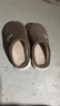 回力秋冬季居家棉拖鞋男厚底踩屎感条纹简约防滑耐磨室内家居拖鞋男冬 棕色 40-41 偏小一码 实拍图
